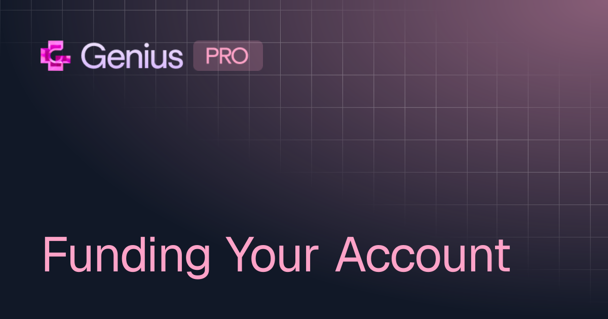 Funding Your Account | Genius Terminal